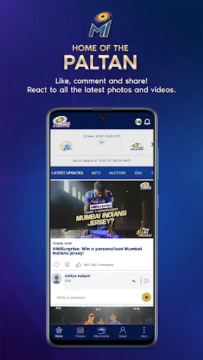 Скриншот 1 — Mumbai Indians Official App