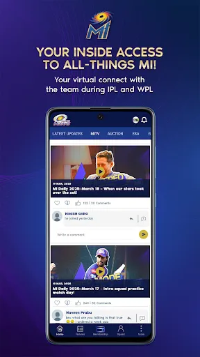 Скриншот 2 — Mumbai Indians Official App
