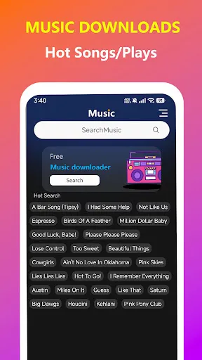 Скриншот 1 — Music Downloader -Mp3 download