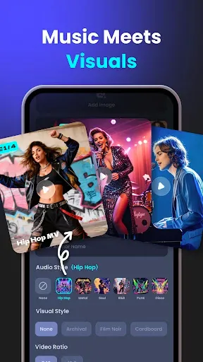 Скриншот 3 — Muvio - AI Music Video Maker