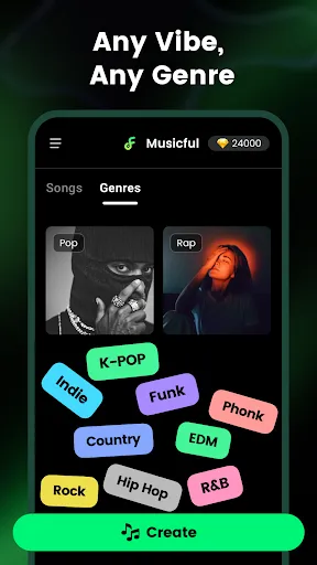 Скриншот 5 — AI Song & Music Maker-Musicful