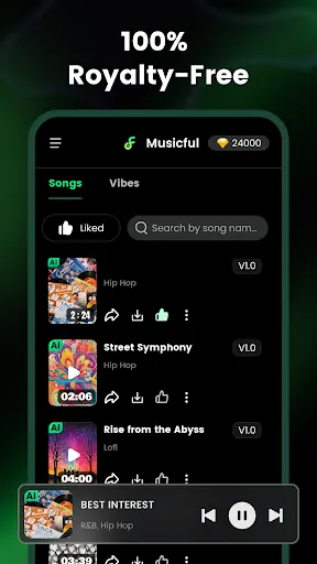 Скриншот 6 — AI Song & Music Maker-Musicful