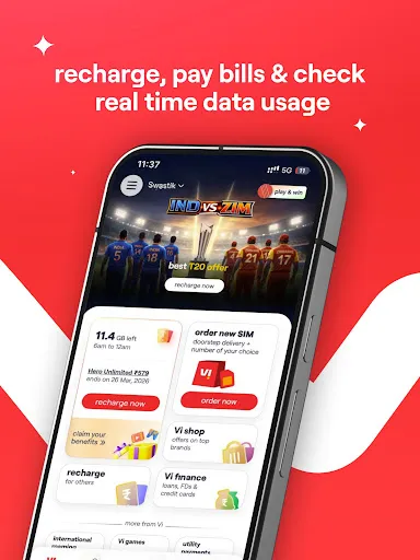 Скриншот 3 — Vi: Recharge, Payments & Games