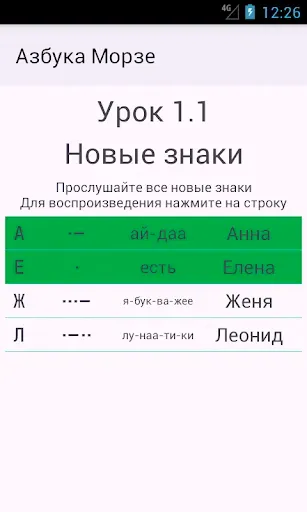 Скриншот 6 — Азбука Морзе