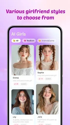 Скриншот 1 — Sweet AI - Virtual Companion