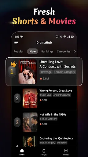Скриншот 6 — DramaHub - Drama Shorts & Reel