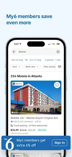 Скриншот 8 — Motel 6: Book Hotels My6 Deals
