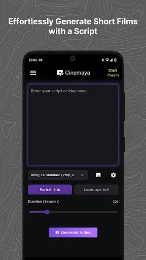Скриншот 2 — Cinemaya: AI Movie Generator