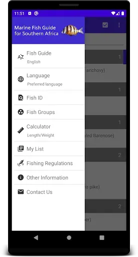 Скриншот 1 — Marine Fish Guide