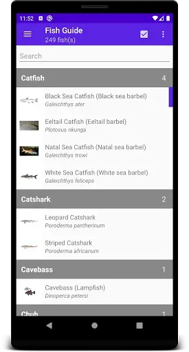 Скриншот 2 — Marine Fish Guide