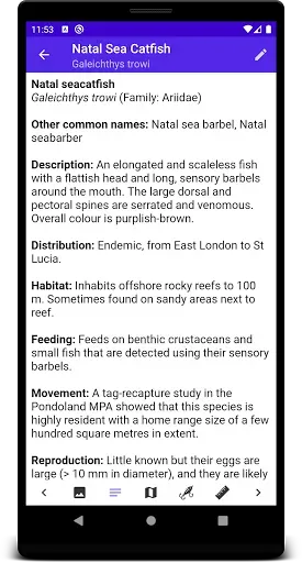 Скриншот 4 — Marine Fish Guide