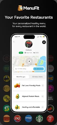 Скриншот 2 — MenuFit - Healthy Eating Out