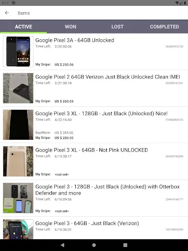 Скриншот 8 — Снайпер для eBay аукционов