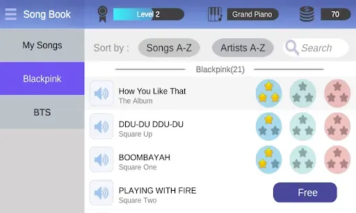 Скриншот 2 — KPOP Tiles Deluxe - Kpop Piano