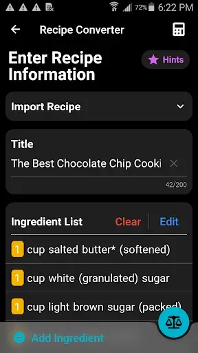Скриншот 2 — Recipe Calculator