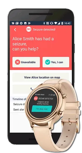 Скриншот 1 — Seizure Alert – My Medic Watch