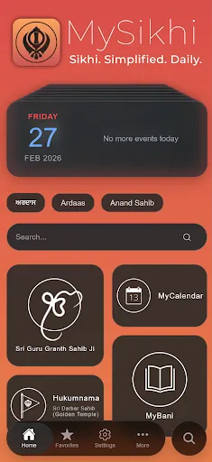 Скриншот 1 — MySikhi: Nitnem Gutka Calendar
