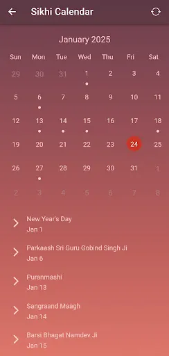 Скриншот 6 — MySikhi: Nitnem Gutka Calendar