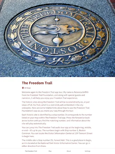 Скриншот 8 — Official Freedom Trail® App