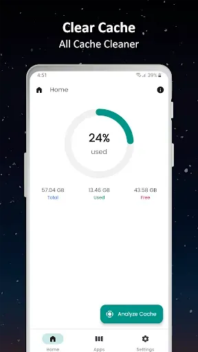 Скриншот 1 — Clear Cache: All Cache Cleaner