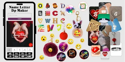 Скриншот 1 — Letter Name DP Maker - DP Art