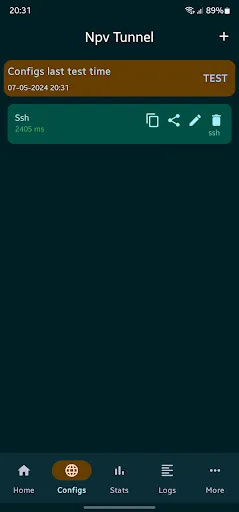 Скриншот 2 — Npv Tunnel V2ray/SSH