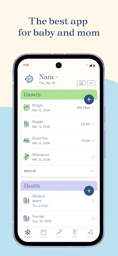 Скриншот 3 — Nara - Baby & Mom Tracker
