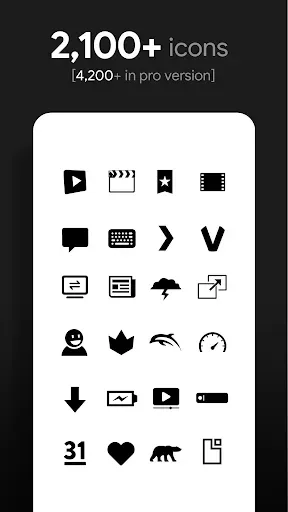 Скриншот 2 — Flight Dark - Icon Pack