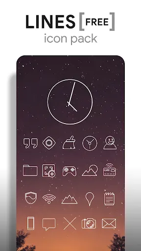 Скриншот 1 — Lines - Icon Pack