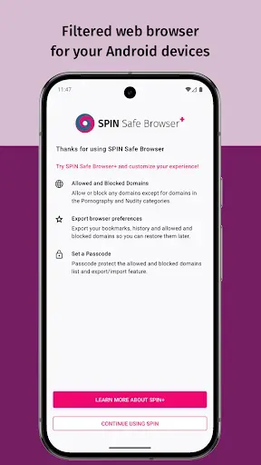 Скриншот 1 — SPIN Safe Browser: Web Filter