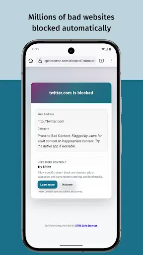 Скриншот 2 — SPIN Safe Browser: Web Filter