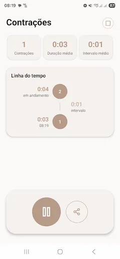 Скриншот 3 — Contador de Contrações Grátis