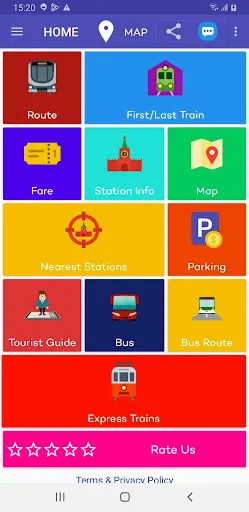 Скриншот 1 — Metro Route & Map - Delhi