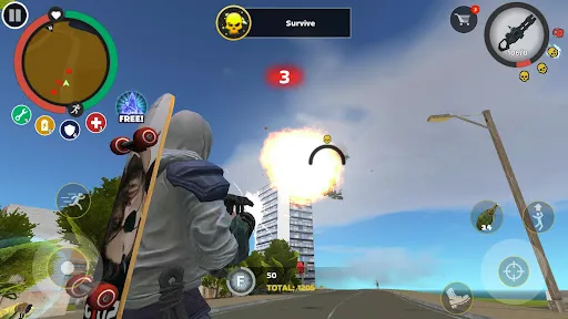 Скриншот 2 — Rope Hero: Mafia City Wars
