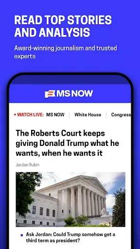 Скриншот 1 — MS NOW: Watch Live News