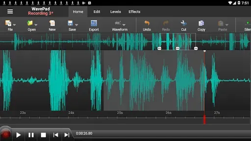 Скриншот 1 — WavePad Audio Editor