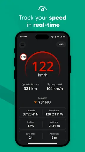 Скриншот 2 — Karta Cockpit: Speedometer HUD