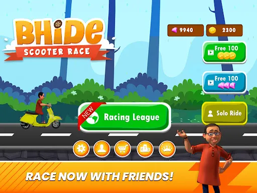 Скриншот 1 — Bhide Scooter Race| TMKOC Game