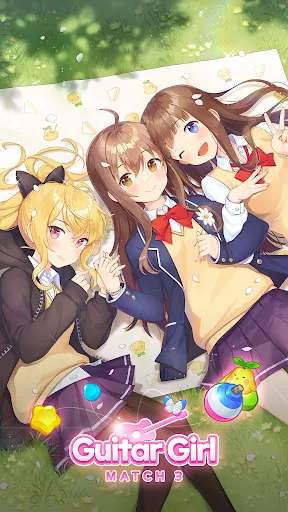 Скриншот 1 — Guitar Girl Match 3