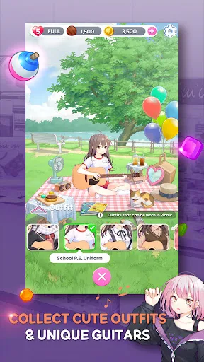 Скриншот 3 — Guitar Girl Match 3
