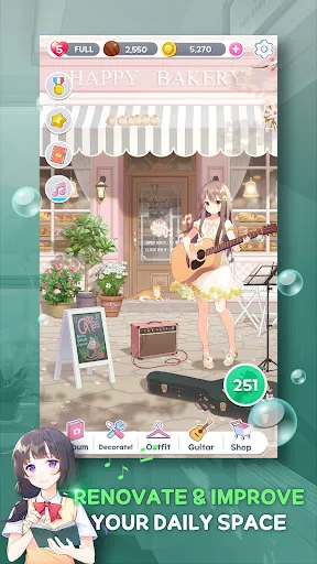 Скриншот 4 — Guitar Girl Match 3