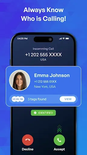 Скриншот 1 — Caller ID: Reverse Lookup