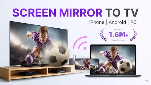 Скриншот 1 — 1001 TVs--Зеркальное отображен
