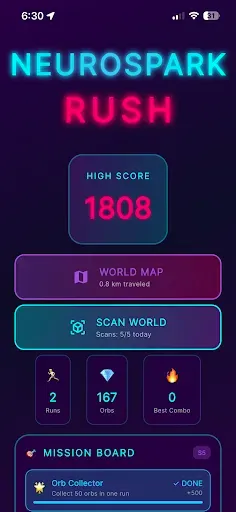 Скриншот 1 — Нейро-искра-рывок