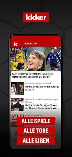 Скриншот 1 — kicker Fußball News