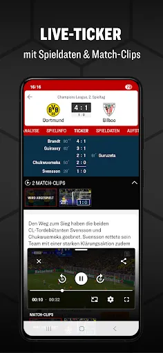 Скриншот 2 — kicker Fußball News