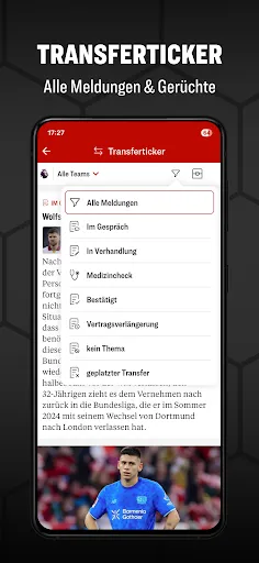 Скриншот 4 — kicker Fußball News