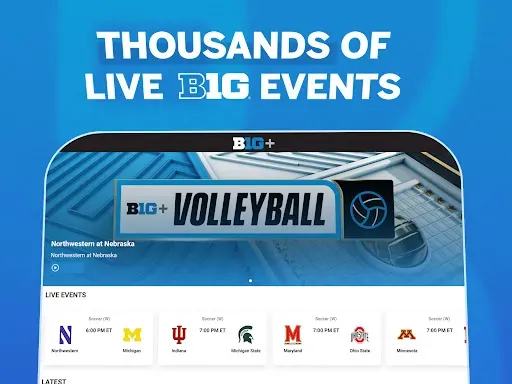 Скриншот 6 — B1G+: Watch College Sports