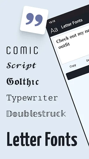 Скриншот 1 — Letter Fonts - Stylish Text