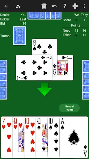 Скриншот 1 — 29 Card Game - Expert AI
